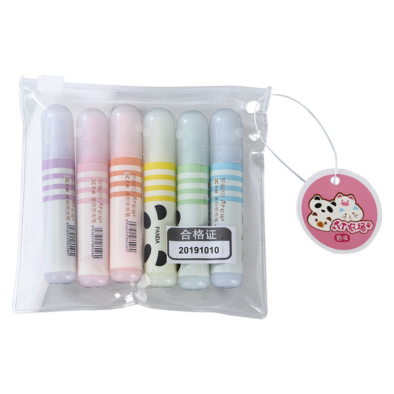 Large Capacity Oblique Highlighter 6 Count