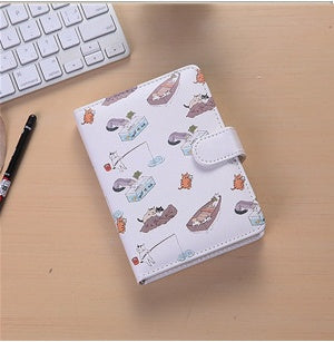 Kitty-Patterned Notebook | Magnetic Hardcover
