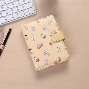 Kitty-Patterned Notebook | Magnetic Hardcover