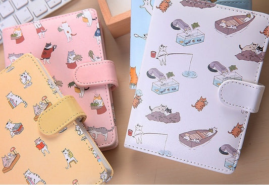 Kitty-Patterned Notebook | Magnetic Hardcover