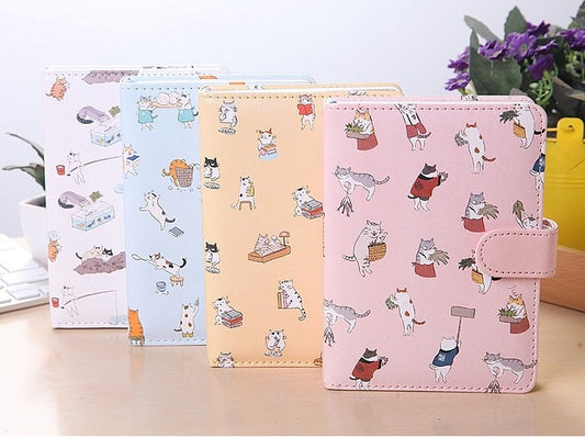 Kitty-Patterned Notebook | Magnetic Hardcover
