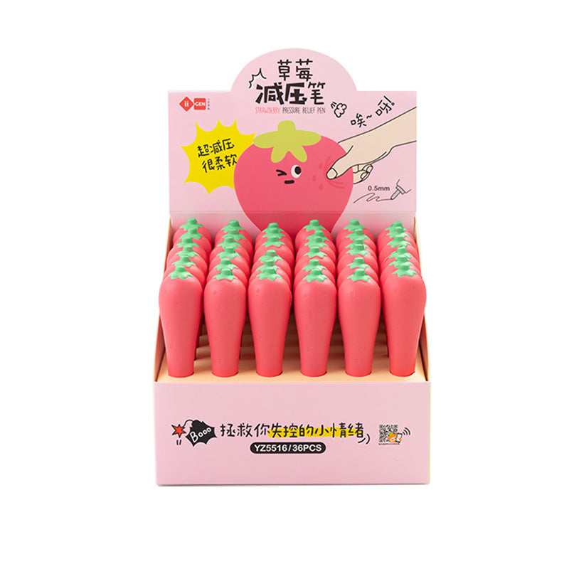 Stress Relieving Cartoon Pens | Carrot, Strawberry, Bunny, Bao Bun, Cactus, Pineapple