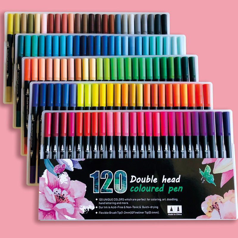 Soft Head Double Head Watercolor Pens Set Art Supplies
